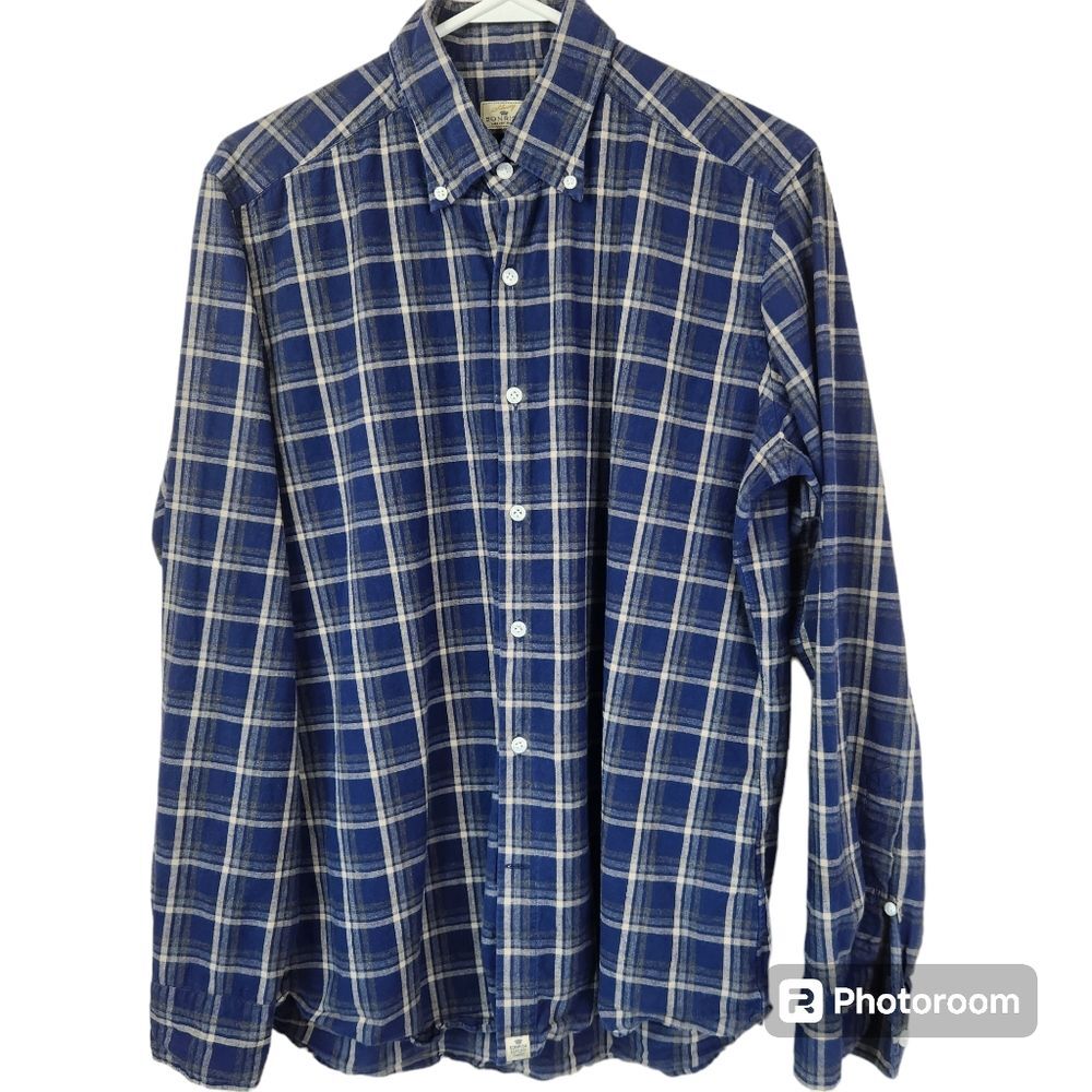 Sonrisa Luxury Shirt Mens Long Sleeve Plaid Pattern Button Down Shirt 42-16 1/2